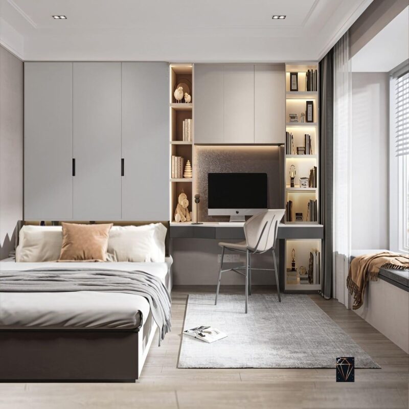 Cách bố trí phòng ngủ 6m2 hợp lý, công năng Phòng ngủ 6m2