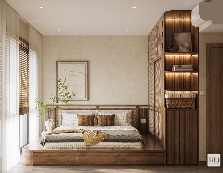 Cách bố trí phòng ngủ 6m2 hợp lý, công năng Phòng ngủ 6m2