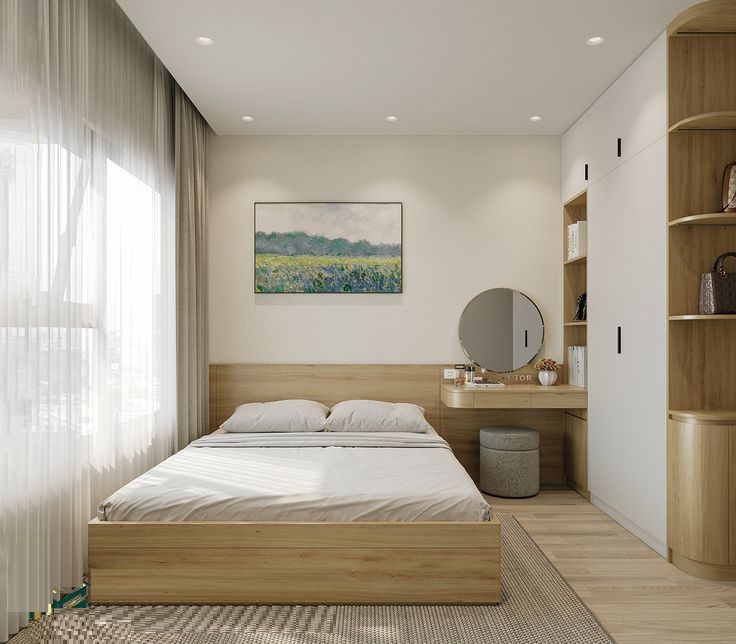 Cách bố trí phòng ngủ 6m2 hợp lý, công năng Phòng ngủ 6m2