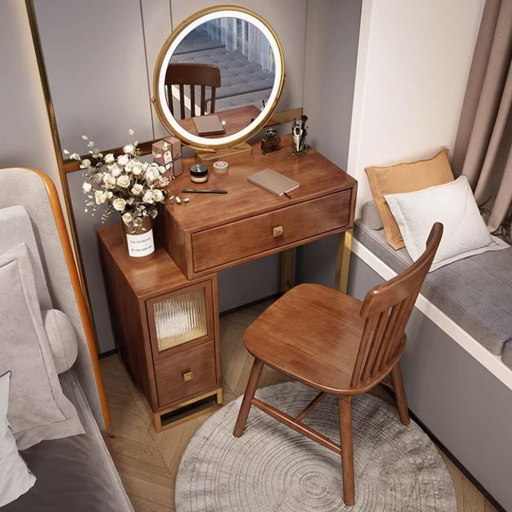 Các mẫu bàn trang điểm gỗ xoan ta đẹp nhất hiện nay Bàn trang điểm gỗ xoan ta