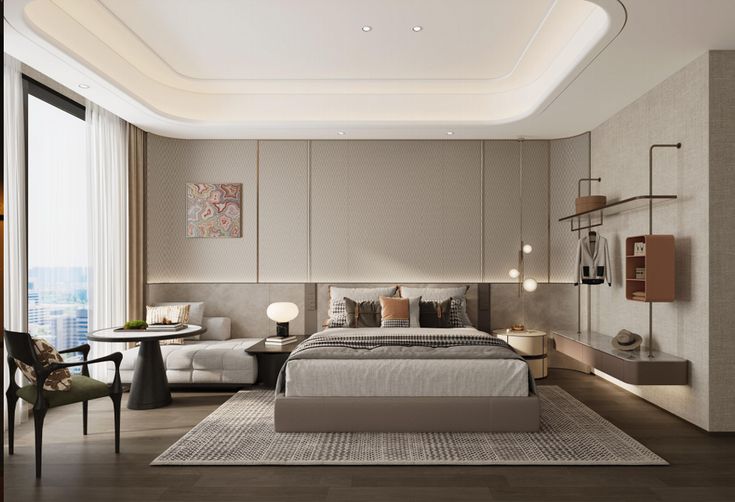 Cách bố trí phòng ngủ 25m2 hiện đại, ấn tượng và đầy đủ công năng Phòng ngủ 25m2