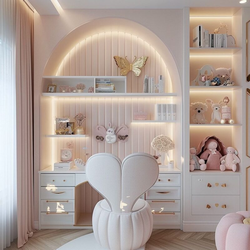 Cách sắp xếp phòng ngủ cho bé gái hợp lý và đầy đủ công năng Phòng ngủ cho bé gái