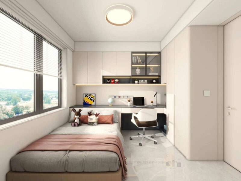 Cách trang trí phòng ngủ cho bé gái đẹp, hiện đại Phòng ngủ 10m2