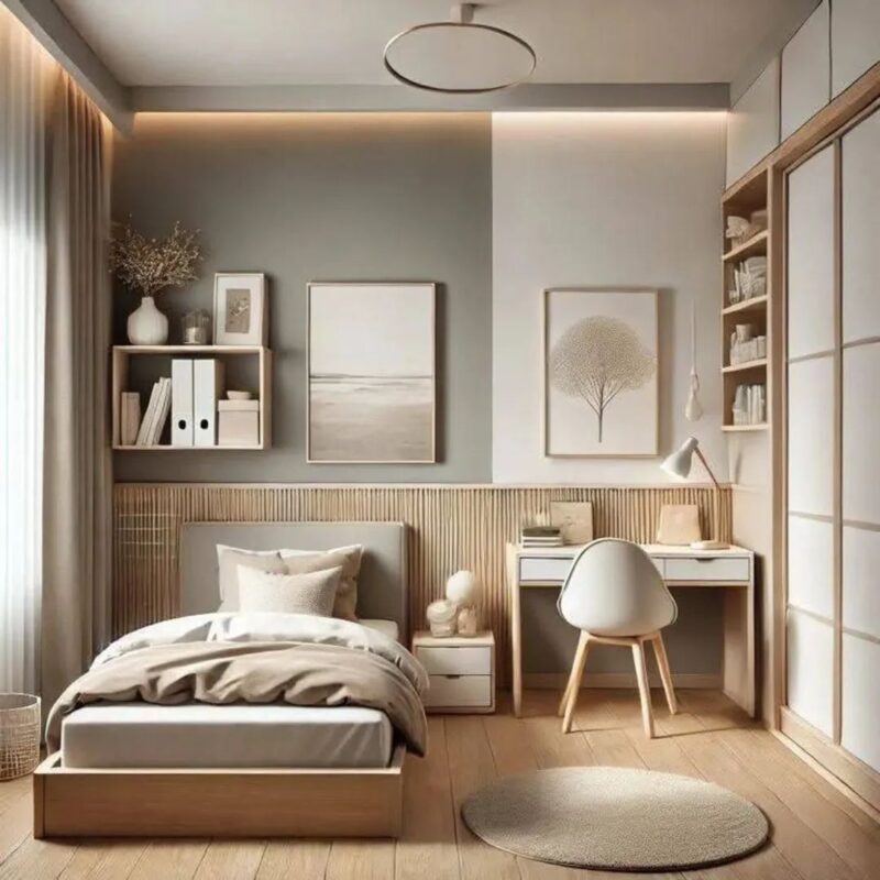 Cách bố trí phòng ngủ nhỏ 5m2 đầy đủ công năng Phòng ngủ nhỏ 5m2