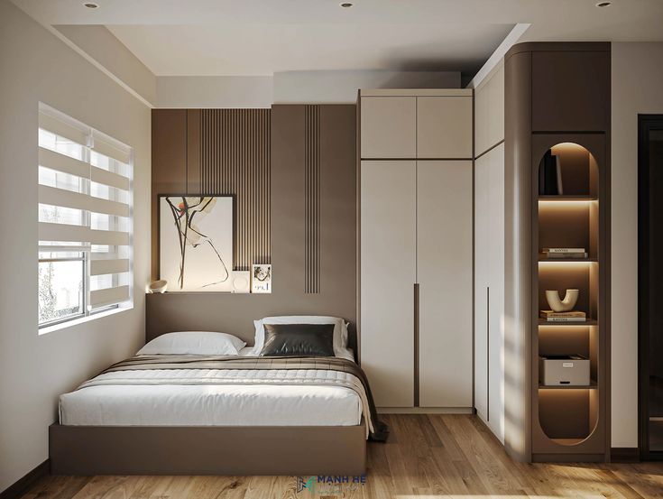 Cách bố trí phòng ngủ nhỏ, hiện đại và tối ưu công năng Bố trí nội thất phòng ngủ nhỏ