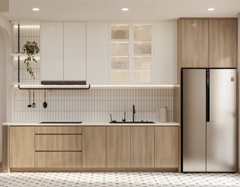 Tổng hợp các mẫu tủ bếp gỗ đẹp đầy đủ công năng Tủ bếp gỗ