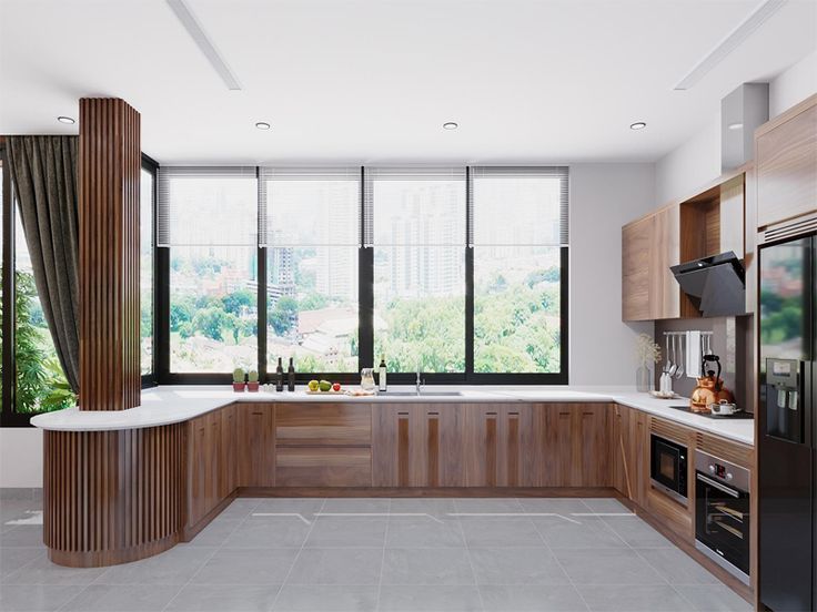 Tổng hợp các mẫu tủ bếp gỗ đẹp đầy đủ công năng Tủ bếp gỗ