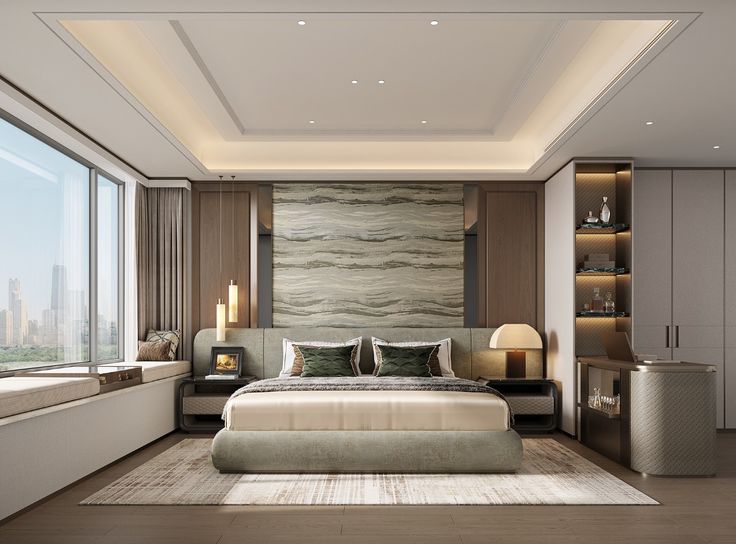 Cách bố trí phòng ngủ 25m2 hiện đại, ấn tượng và đầy đủ công năng Phòng ngủ 25m2