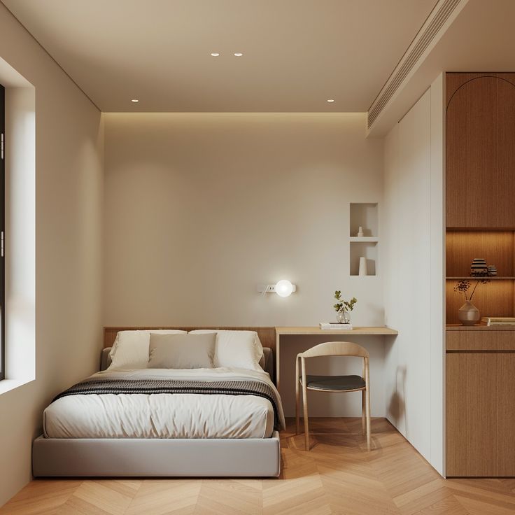 Cách bố trí phòng ngủ nhỏ luôn gọn gàng, thông minh đầy đủ công năng Bố trí phòng ngủ nhỏ