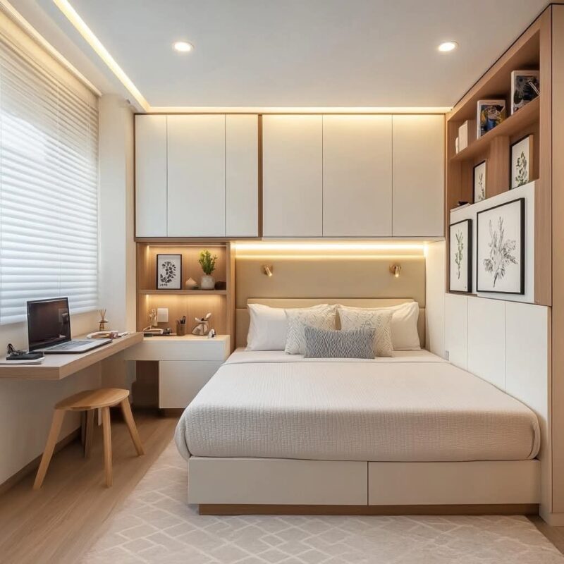 Tổng hợp các kiểu trang trí phòng ngủ nhỏ phổ biến nhất hiện nay Phòng ngủ nhỏ