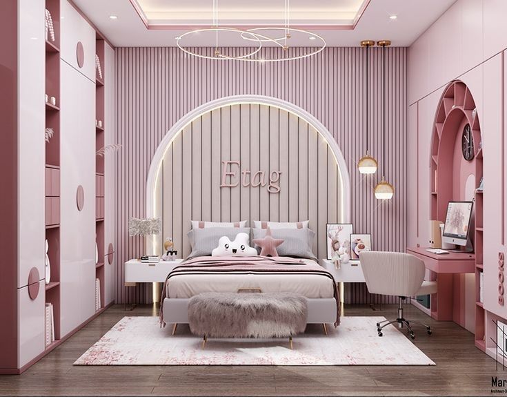 Cách thiết kế phòng ngủ cho bé gái hợp lý, đầy đủ công năng Thiết kế phòng ngủ cho bé gái