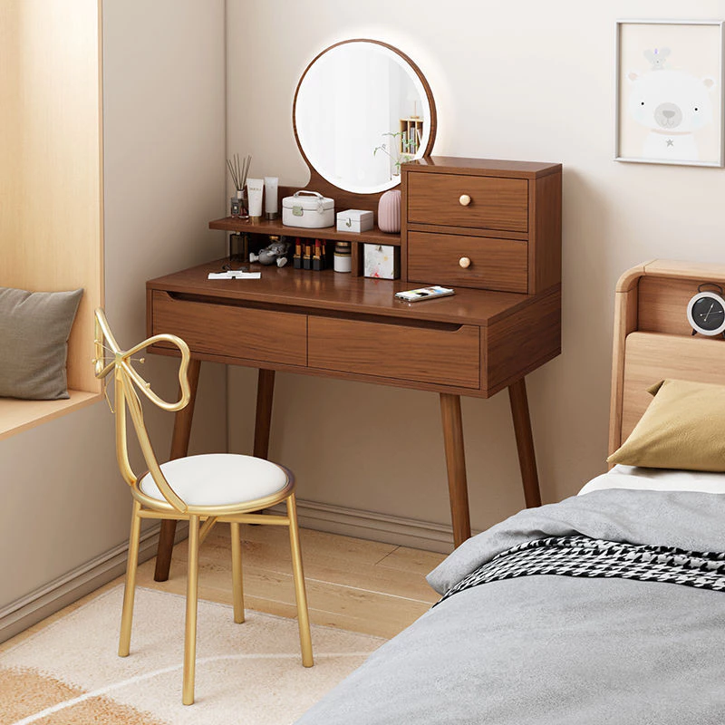 Các mẫu bàn trang điểm gỗ xoan ta đẹp nhất hiện nay Bàn trang điểm gỗ xoan ta