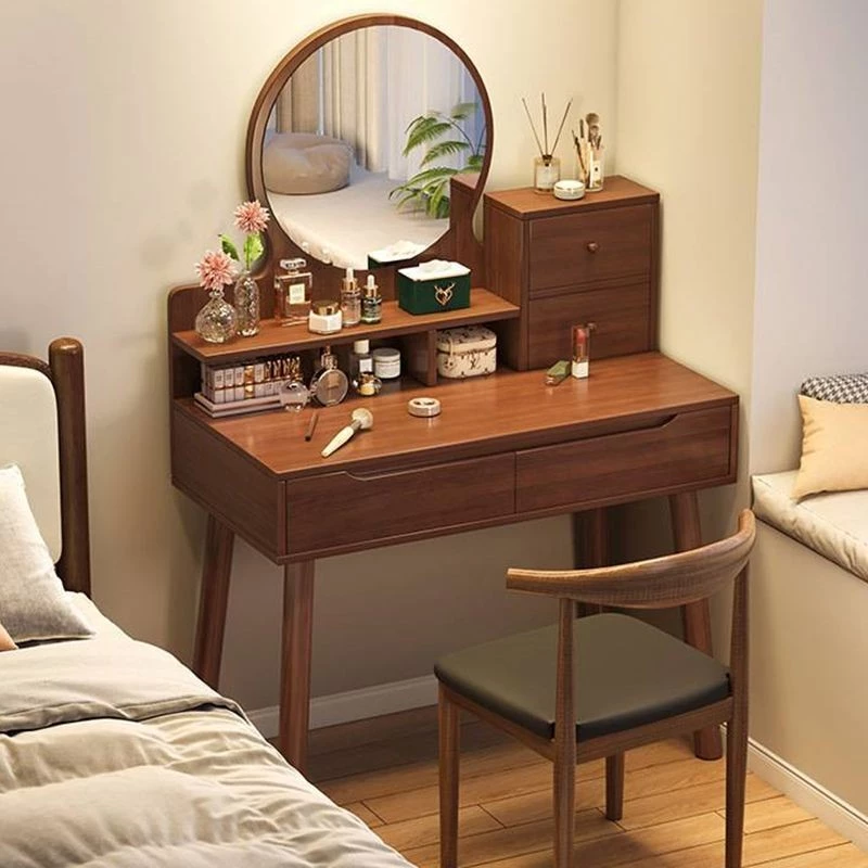 Các mẫu bàn trang điểm gỗ xoan ta đẹp nhất hiện nay Bàn trang điểm gỗ xoan ta