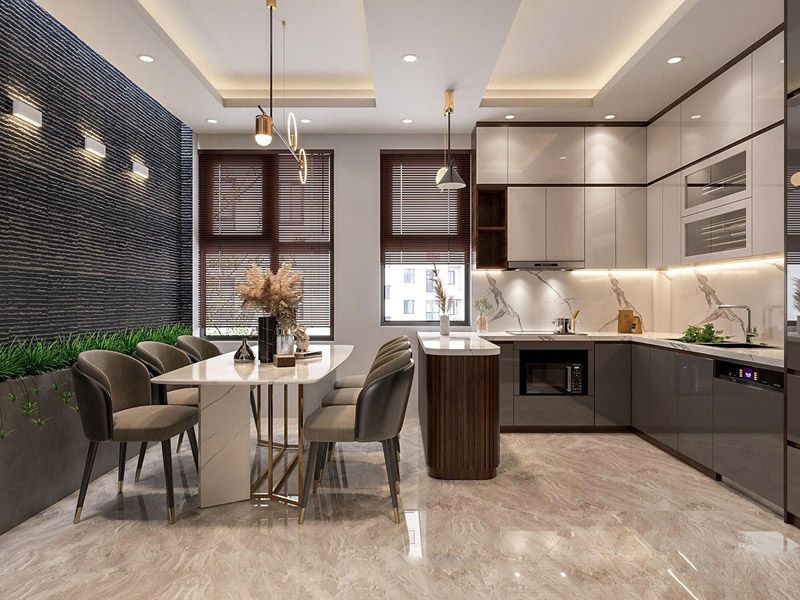 Các kiểu bàn ăn đơn giản 