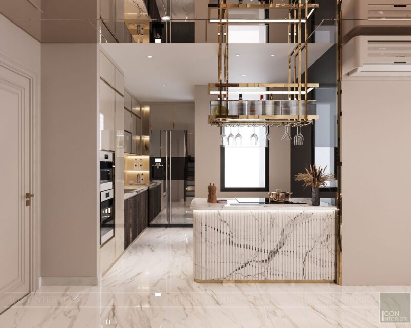 Tủ bếp có quầy bar