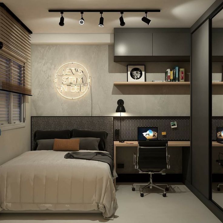 Cách trang trí phòng ngủ nhỏ cho nam hiện đại, công năng Phòng ngủ nhỏ cho nam