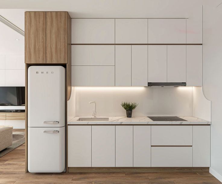Tổng hợp các mẫu tủ bếp màu trắng đẹp tai Nội thất Hoàng Sơn Tủ bếp màu trắng