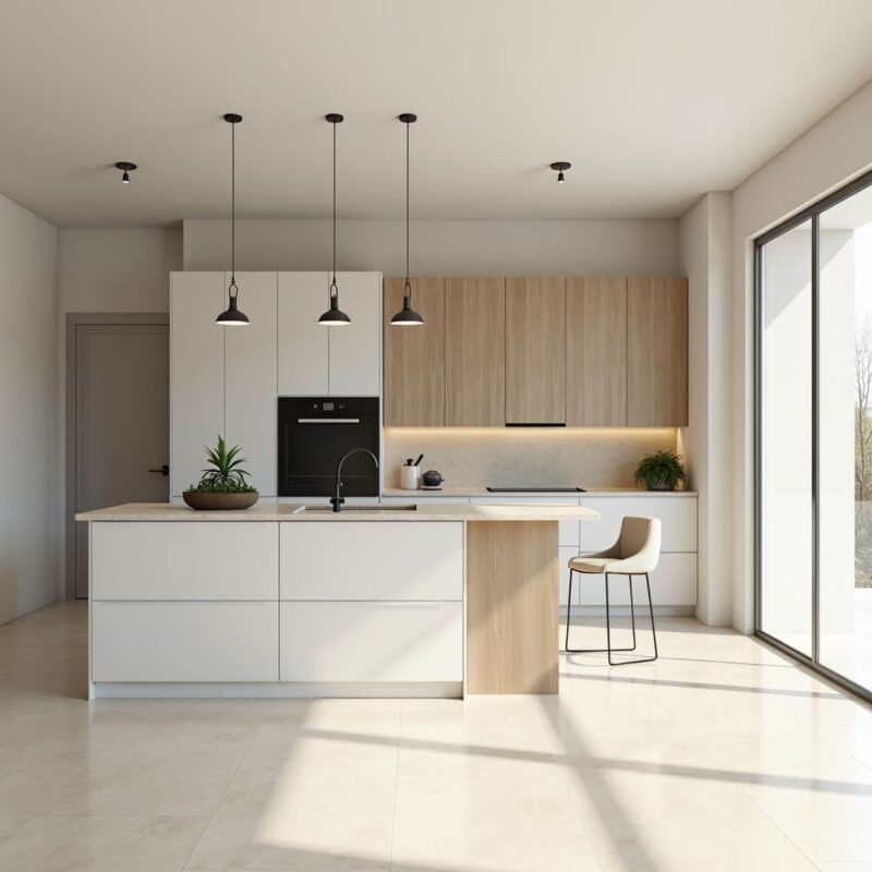 Tổng hợp các mẫu tủ bếp màu trắng đẹp tai Nội thất Hoàng Sơn Tủ bếp màu trắng