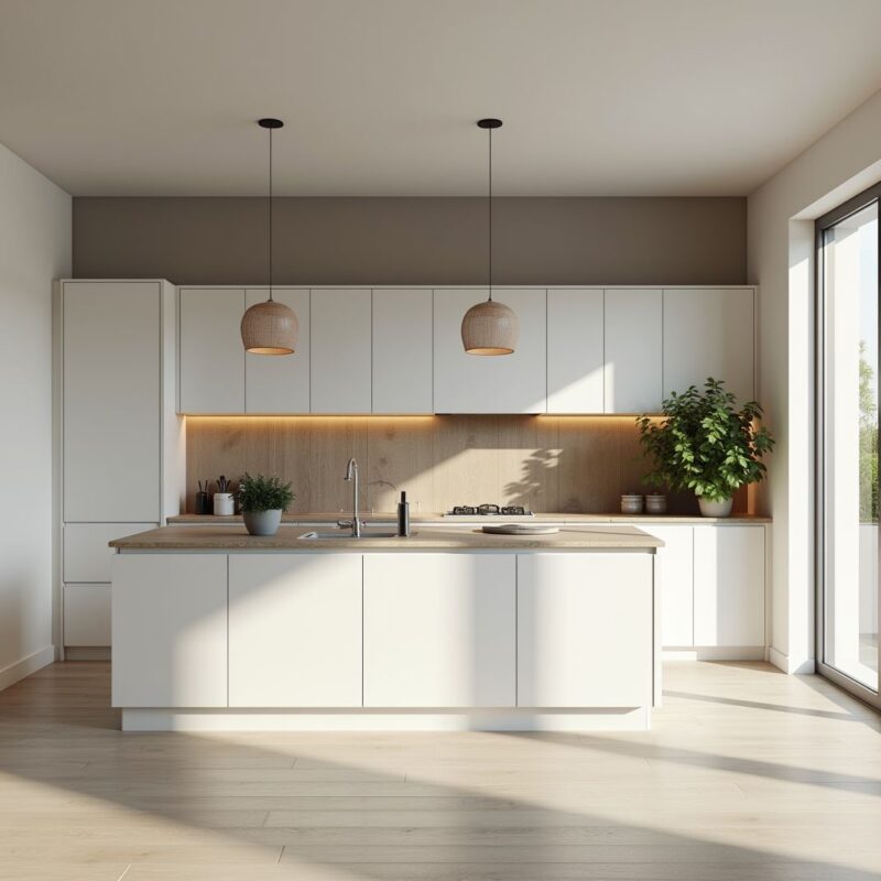 Tổng hợp các mẫu tủ bếp màu trắng đẹp tai Nội thất Hoàng Sơn Tủ bếp màu trắng