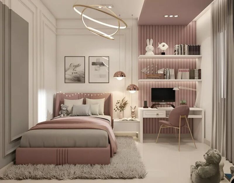 Trang trí phòng ngủ đơn giản cho nữ 