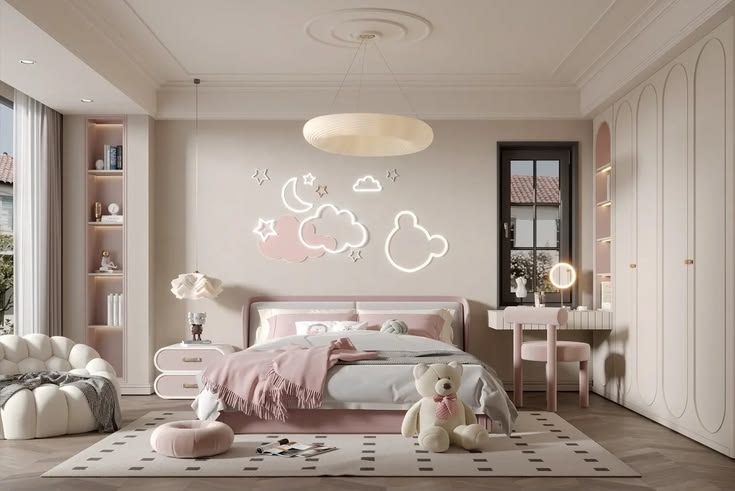 Trang trí phòng ngủ đơn giản cho con gái 