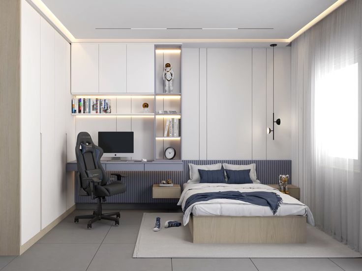Cách trang trí phòng ngủ đẹp cho nam tại Nội thất Hoàng Sơn Trang trí phòng ngủ cho nam