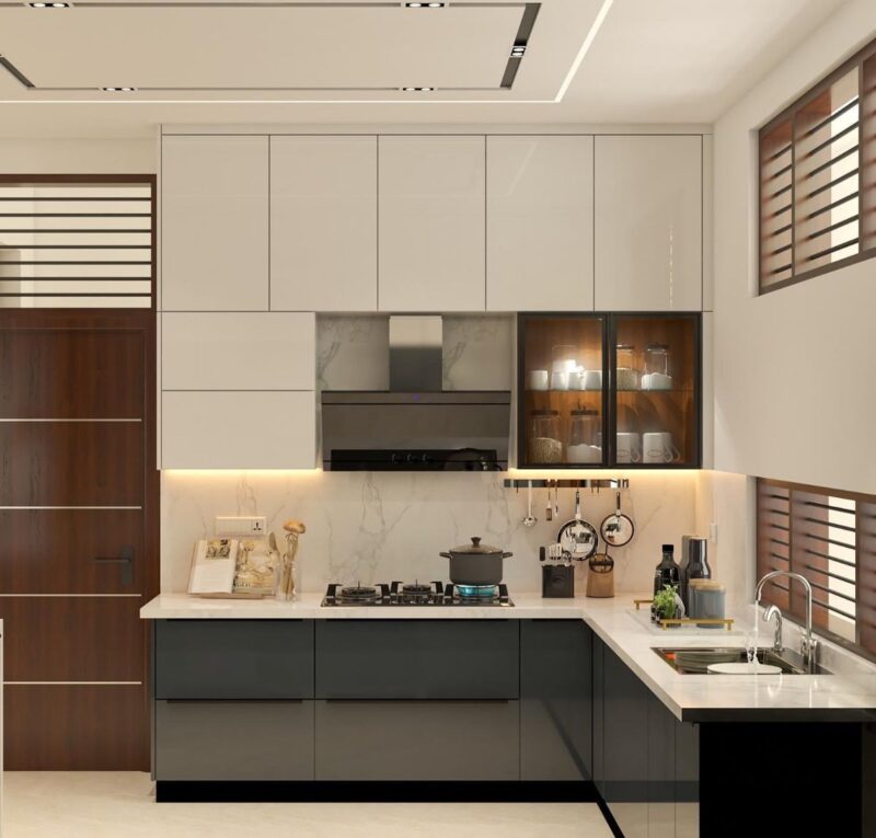 Tổng hợp các mẫu tủ bếp nhôm kính đẹp, hiện đại tại Nội thất Hoàng Sơn Tủ bếp nhôm kính