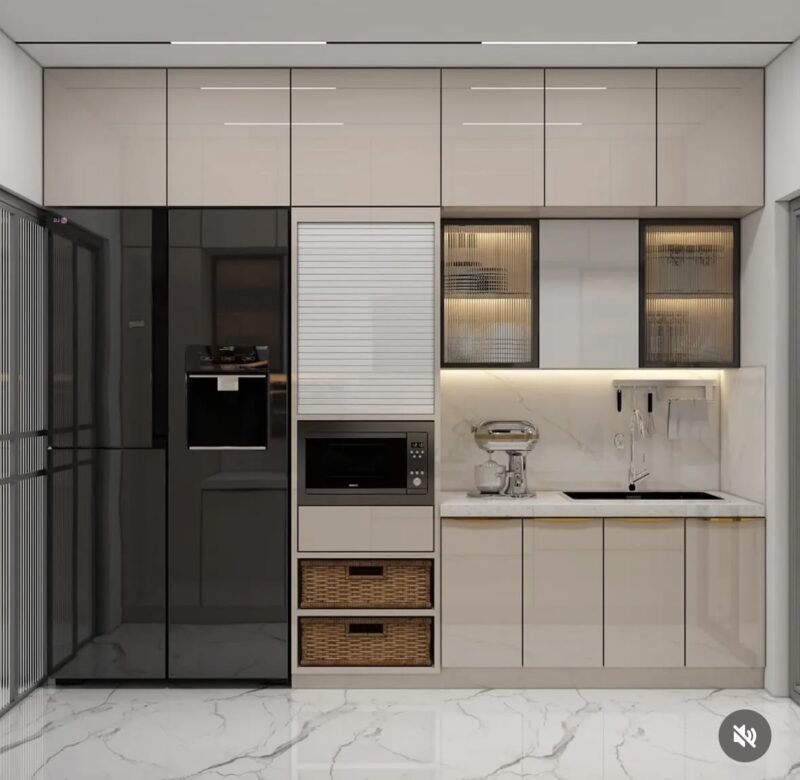Tổng hợp các mẫu tủ bếp hình chữ I tại Nội thất Hoàng Sơn Tủ bếp hình chữ I
