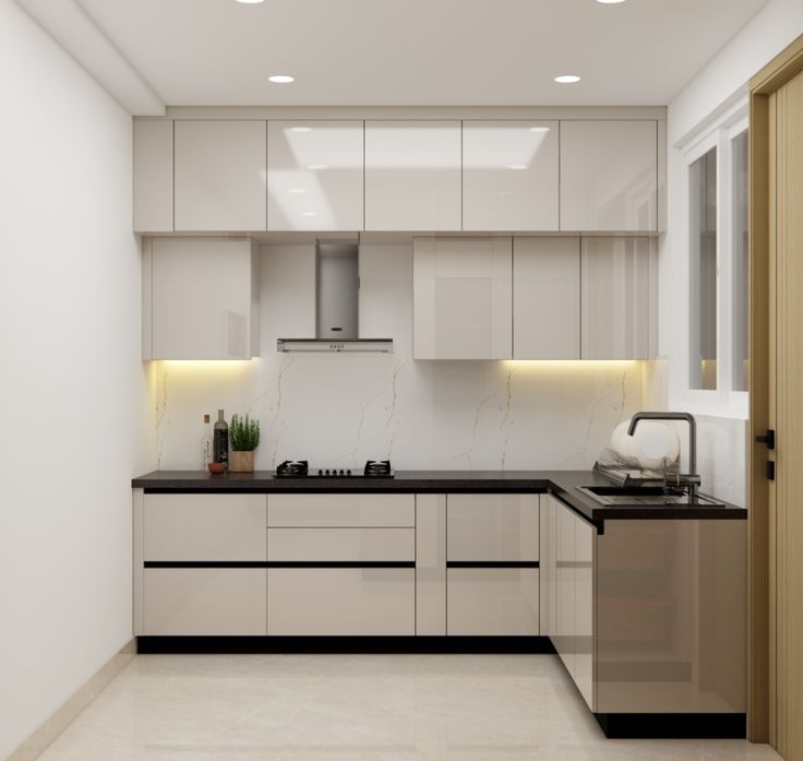 Tổng hợp các mẫu tủ bếp màu trắng đẹp tai Nội thất Hoàng Sơn Tủ bếp màu trắng