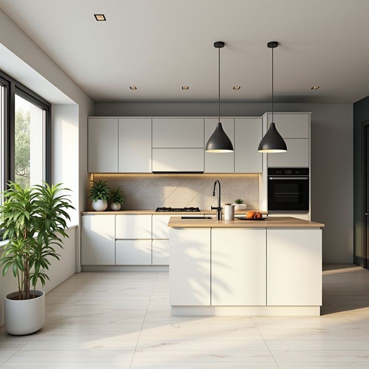 Tổng hợp các mẫu tủ bếp màu trắng đẹp tai Nội thất Hoàng Sơn Tủ bếp màu trắng