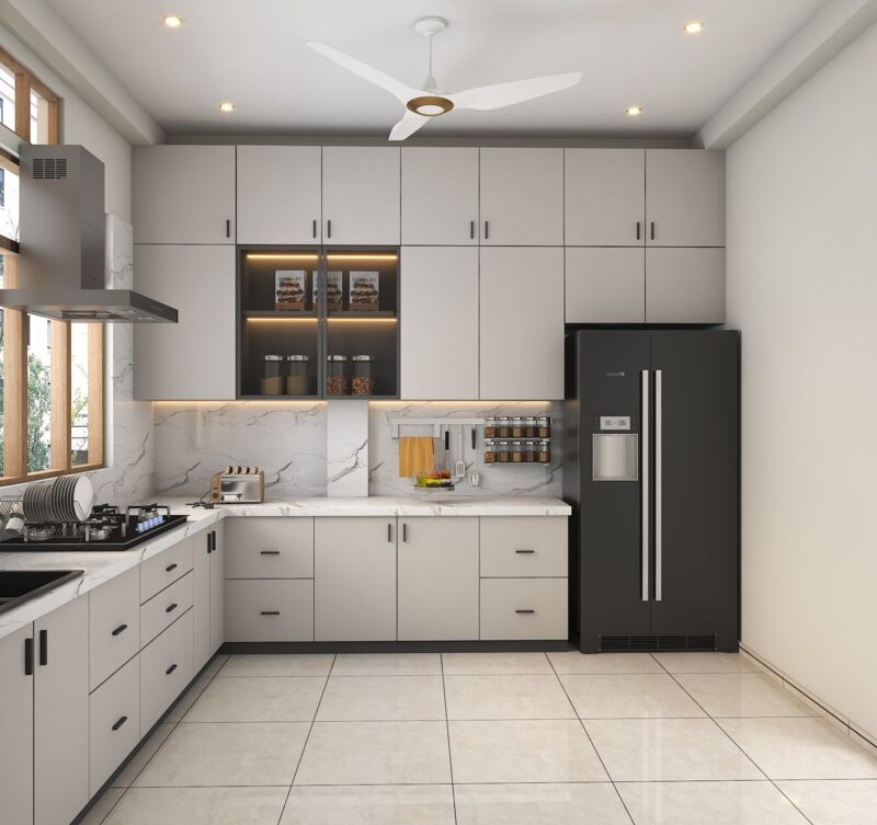 Tổng hợp các mẫu tủ bếp màu trắng đẹp tai Nội thất Hoàng Sơn Tủ bếp màu trắng