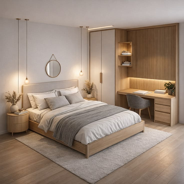 Cách trang trí phòng ngủ nhỏ 6m2 hợp lý, đầy đủ công năng Phòng ngủ nhỏ 6m2