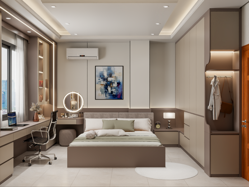 Dự án thiết kế phòng ngủ cho nhà anh Hoàng - Tân Phú 