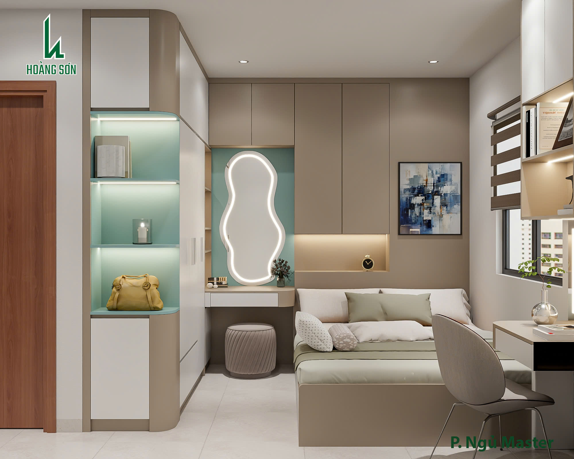 Bàn giao dự án thiết kế phòng ngủ cho nhà chị Hoa, Gò Vấp