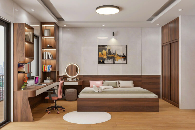 Bàn giao dự án thiết kế phòng ngủ cho nhà anh Hiệp quận 8