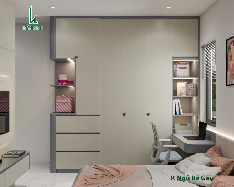 Dự án thiết kế phòng ngủ cho bé gái của nhà chị Mai Ca - Vũng Tàu