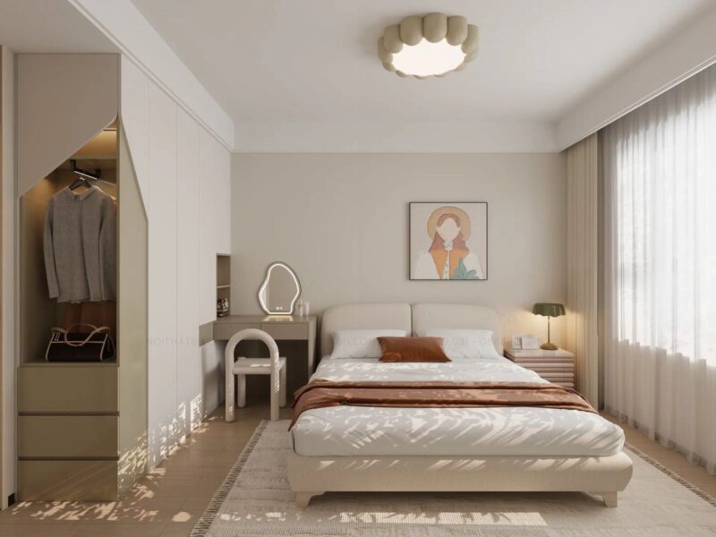 Các mẫu thiết kế nội thất phòng ngủ 9m2 công năng, hiện đại Phòng ngủ 9m2
