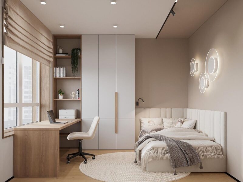 Phòng ngủ đẹp 4m2 