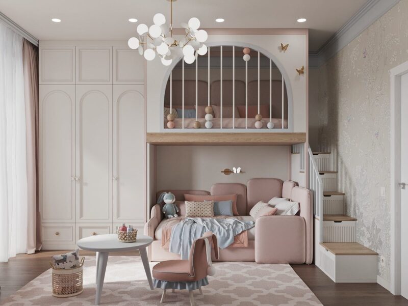 Phòng ngủ đẹp có giường tầng
