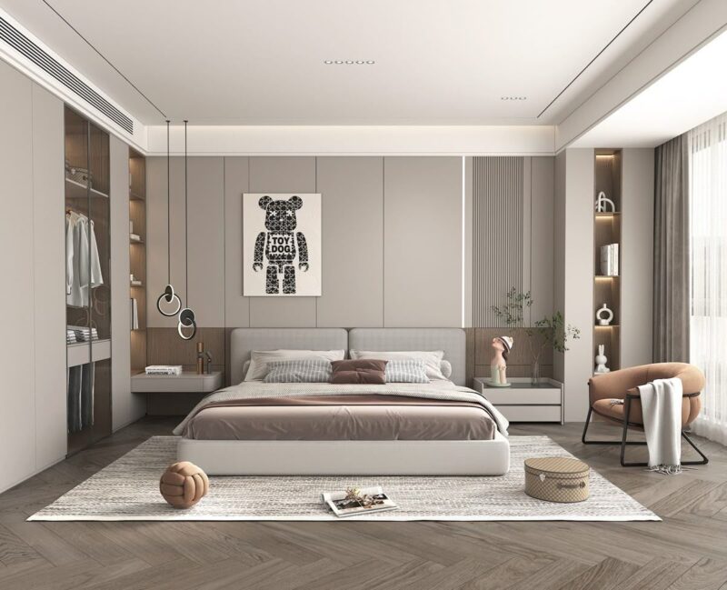 Tổng hợp các mẫu phòng ngủ gam màu lạnh tại Nội thất Hoàng Sơn Phòng ngủ gam màu lạnh