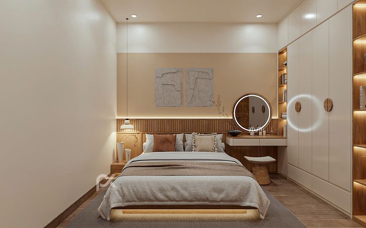 Các mẫu phòng ngủ không có cửa sổ đẹp, thoáng không bị bí bách Phòng ngủ không có cửa sổ