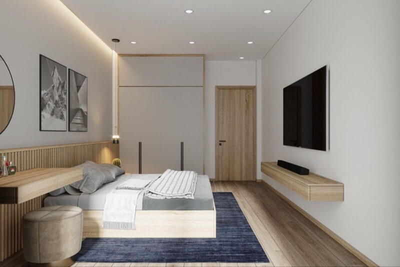 Các mẫu phòng ngủ không có cửa sổ đẹp, thoáng không bị bí bách Phòng ngủ không có cửa sổ