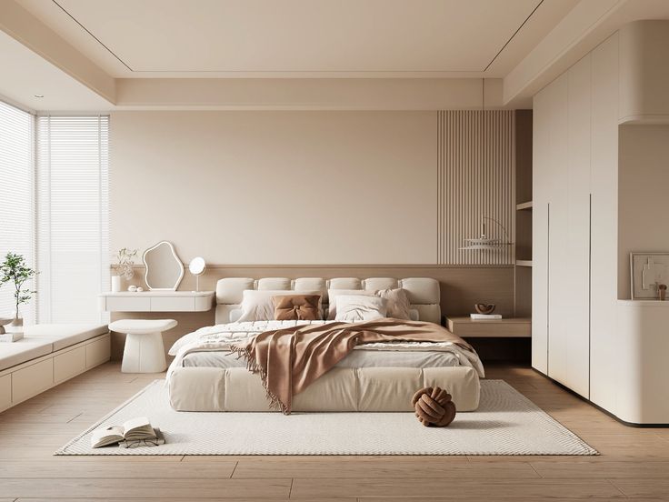 Các mẫu phòng ngủ kiểu Hàn Quốc đơn giản hiện đại và công năng Phòng ngủ kiểu Hàn Quốc