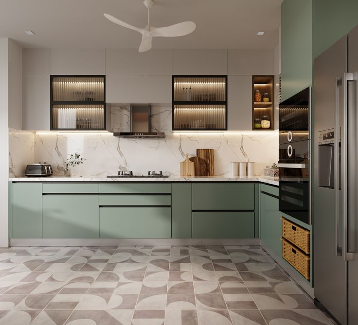Tông xanh pastel kết hợp trắng 