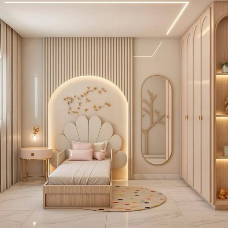 Phòng ngủ tân cổ điển cho bé