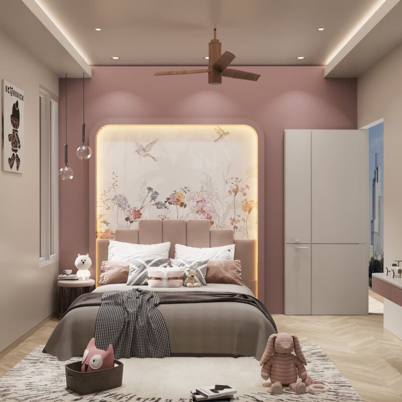 Các mẫu phòng ngủ phòng ngủ tân cổ điển cho bé gái Phòng ngủ tân cổ điển cho bé gái