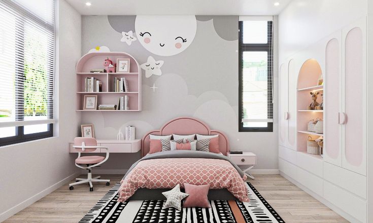 phòng ngủ đẹp cho bé gái 18 tuổi 