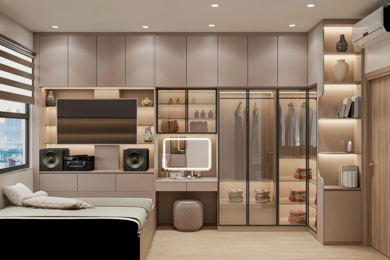 Bàn giao dự án thiết kế phòng ngủ cho chị Vân quận 8