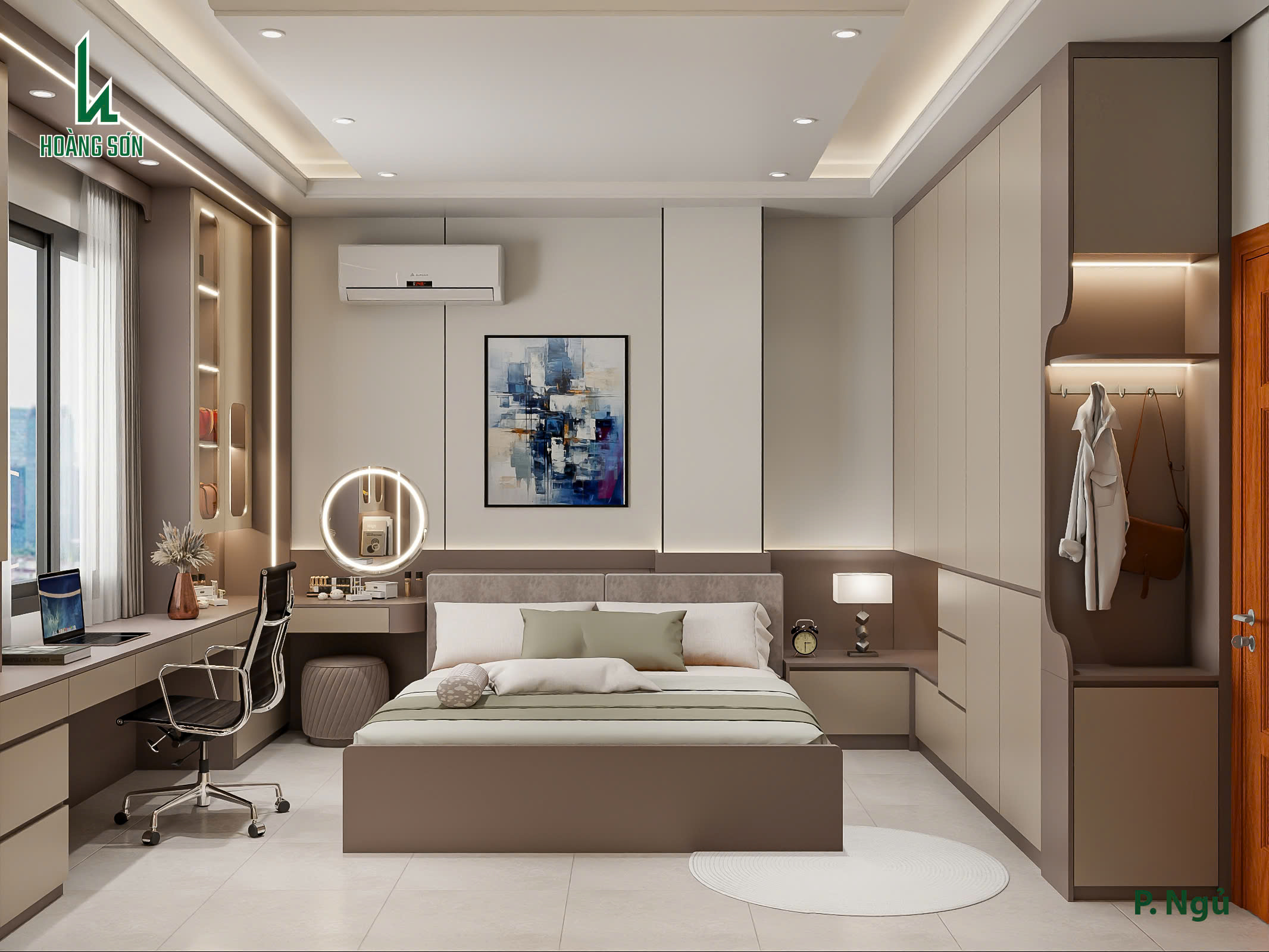 Dự án thiết kế phòng ngủ cho anh Hoàng - Tân Phú