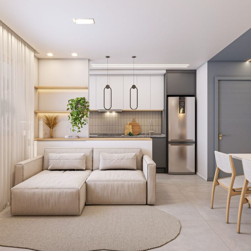 Mẫu căn hộ 1 phòng ngủ đẹp, hiện đại và sang trọng Căn hộ 1 phòng ngủ đẹp